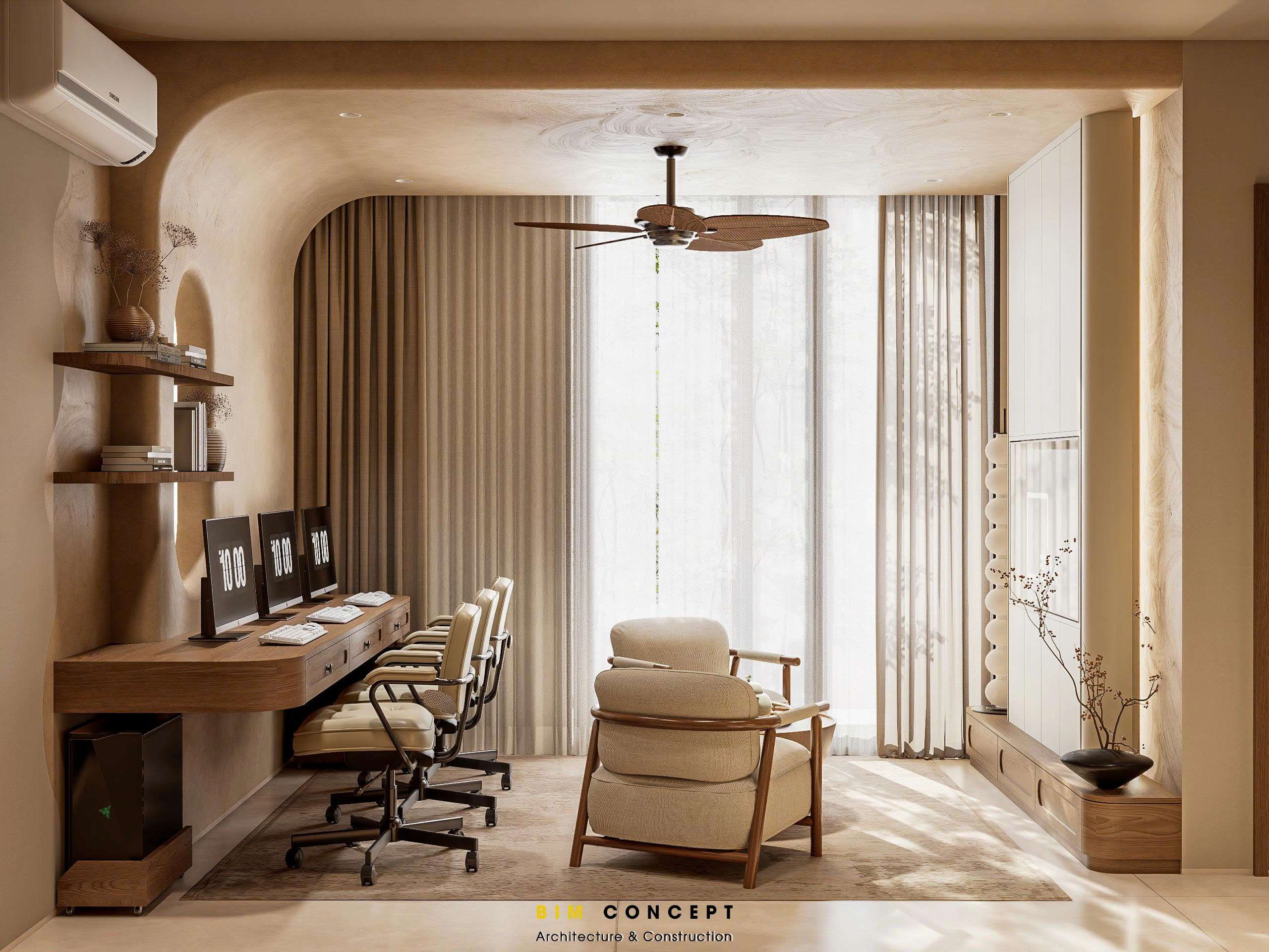 Phòng khách căn hộ Sun Cosmo Residence đậm phong cách hiện đại