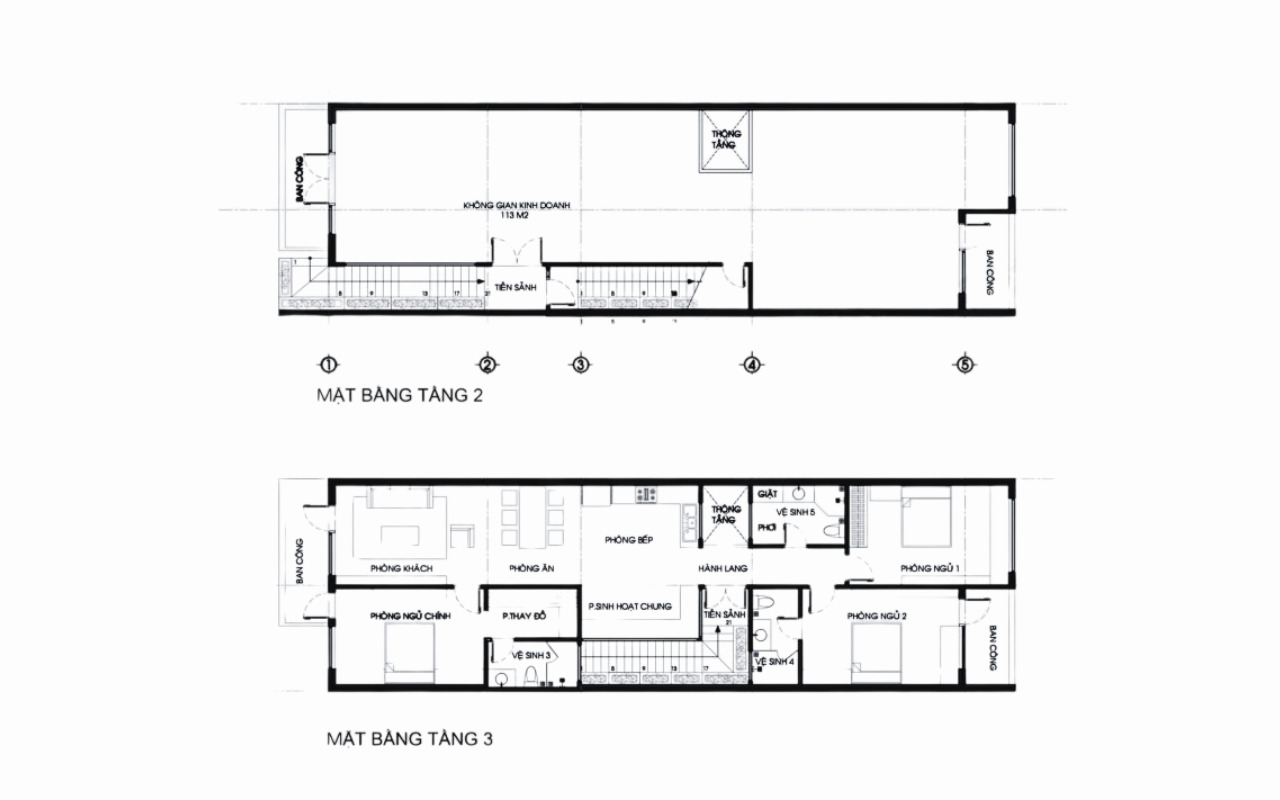 Thiết kế nhà phố kết hợp kinh doanh 2 tầng 1 tum (Nguồn: Sưu tầm)