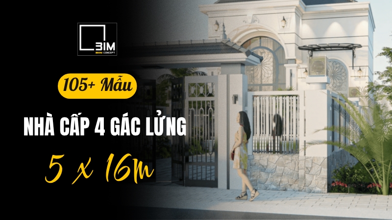 Nhà cấp 4 có gác lửng 5x16m