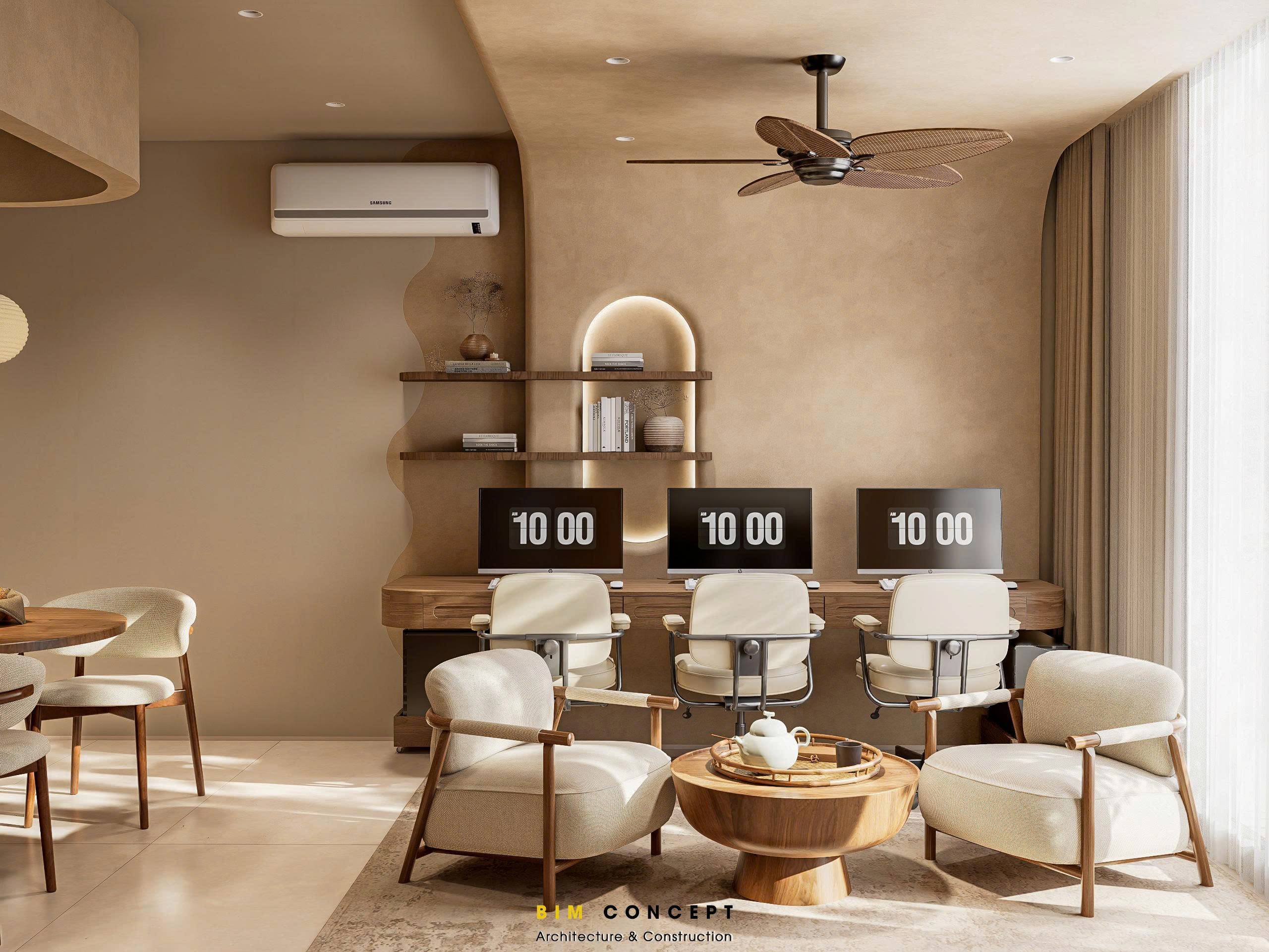 Bố trí nội thất phòng khách chung cư Sun Cosmo Residence hài hòa