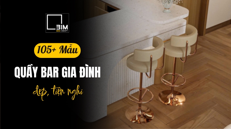 Thiết kế quầy bar gia đình đẹp