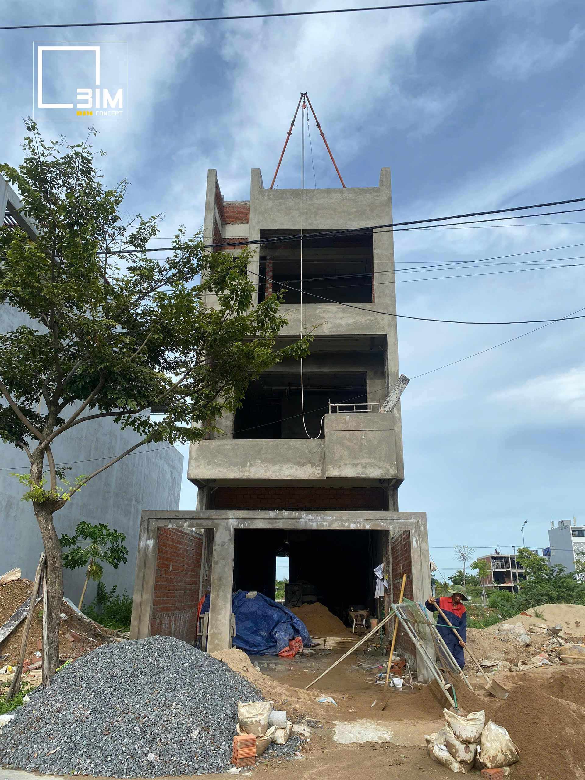 Tổng quan công trình nhà phố 3 tầng 