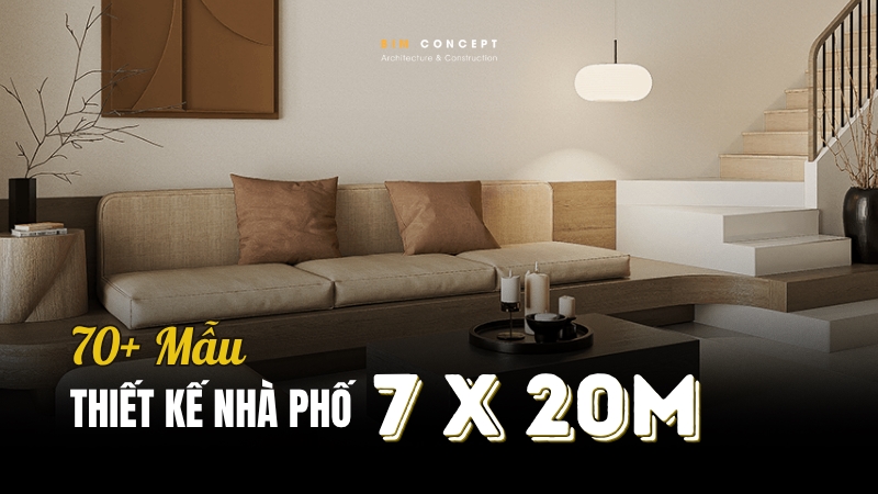 Thiết kế nhà phố 7x20m