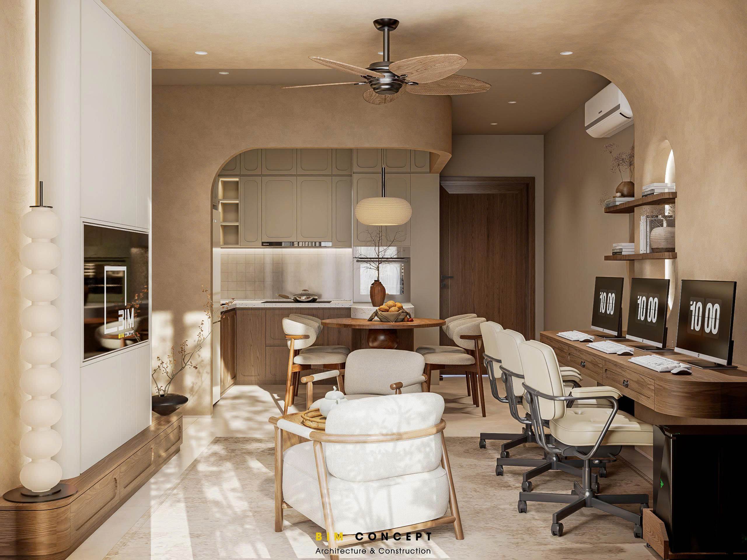 Không gian thiết kế nội thất căn hộ hiện đại sang trọng