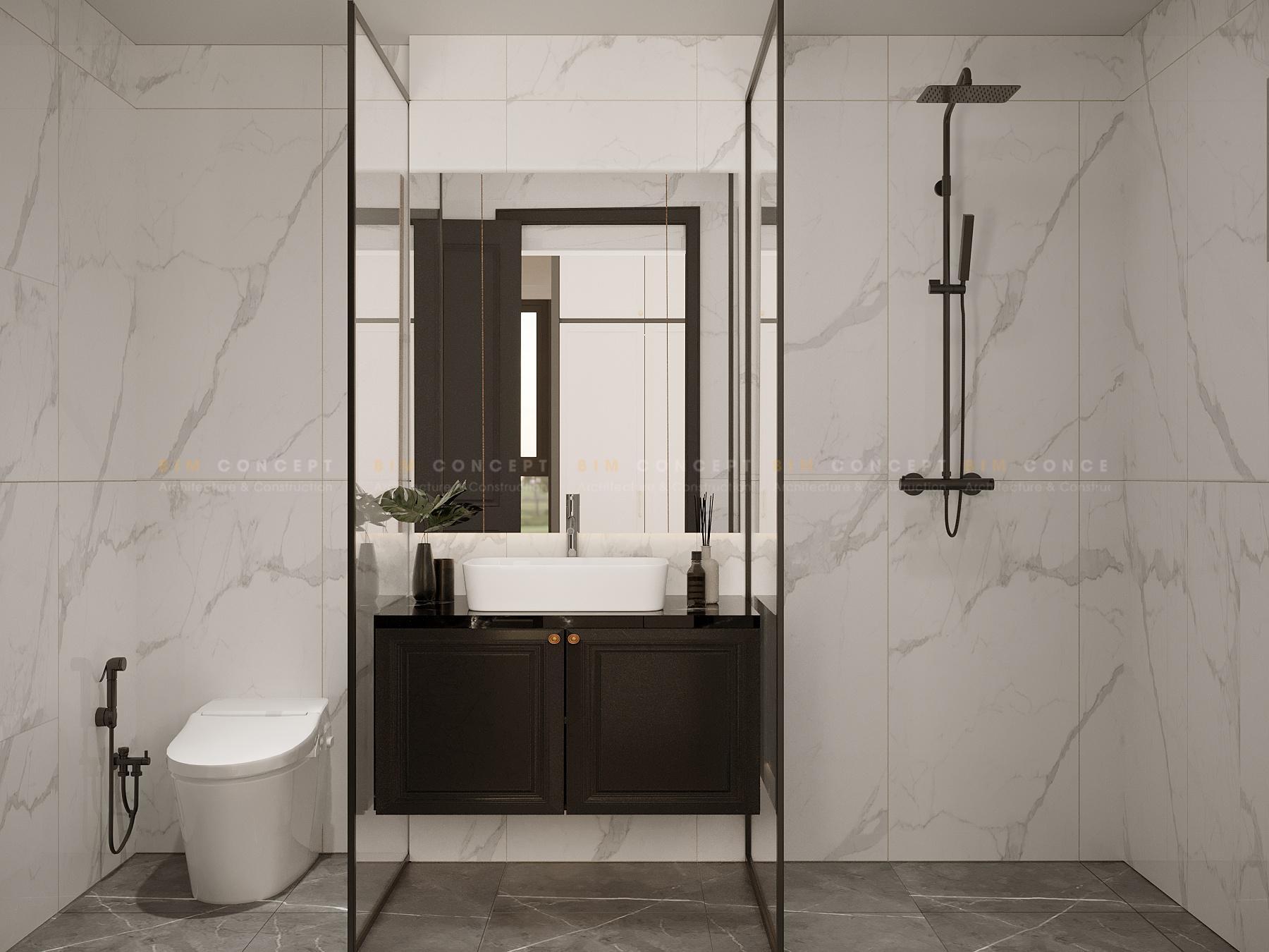 Thiết kế phòng vệ sinh hiện đại tiện nghi và tối ưu không gian