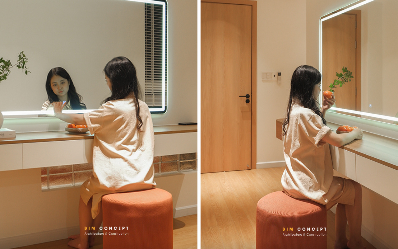 Bàn trang điểm gương lớn đẳng cấp