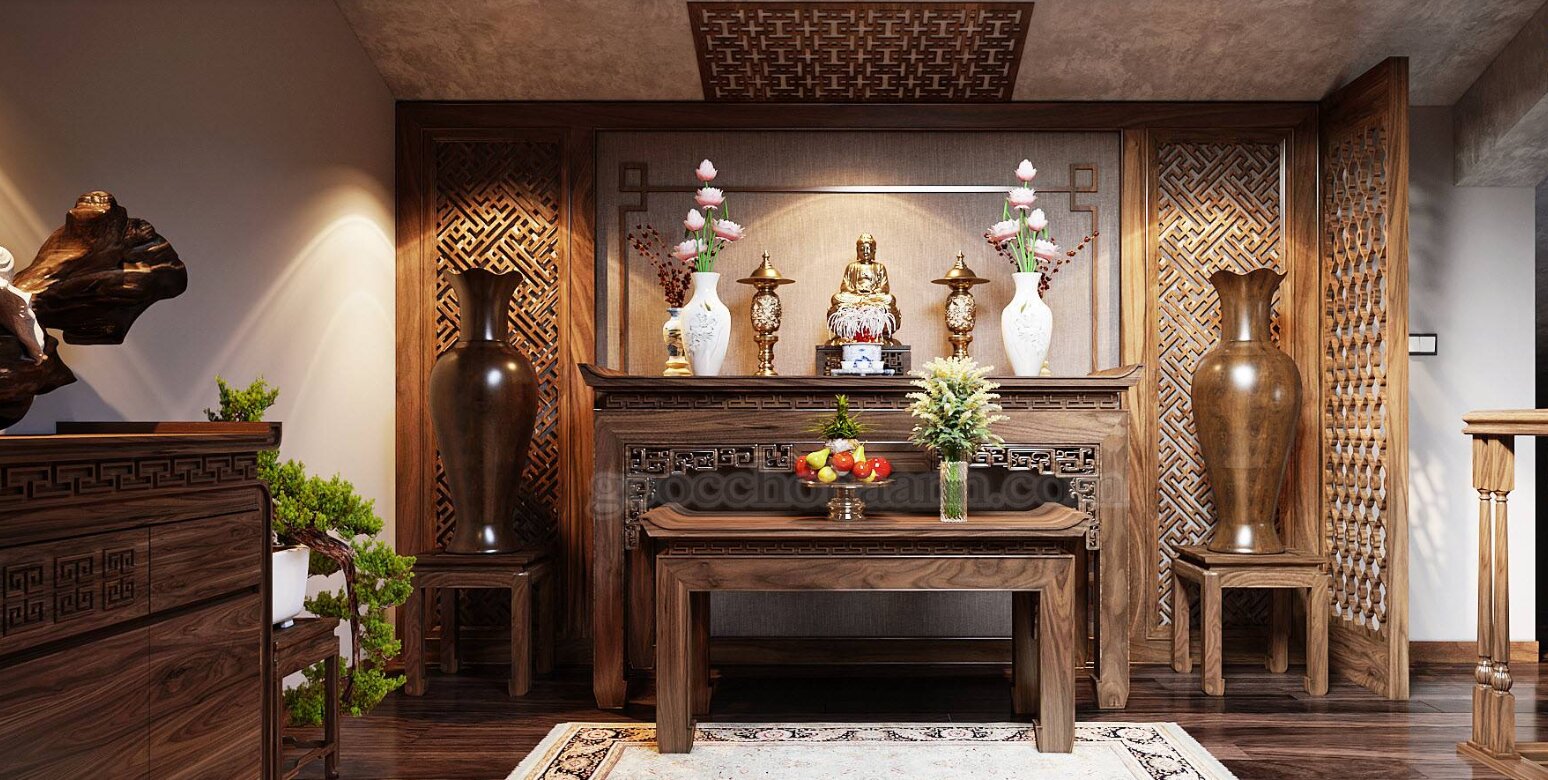 Bố trí bàn thờ gia tiên đúng quy tắc đông tây