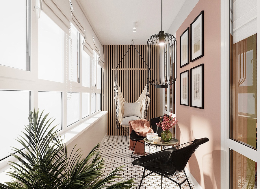 Logia là dạng không gian được xây âm vào bên trong mặt bằng nhà