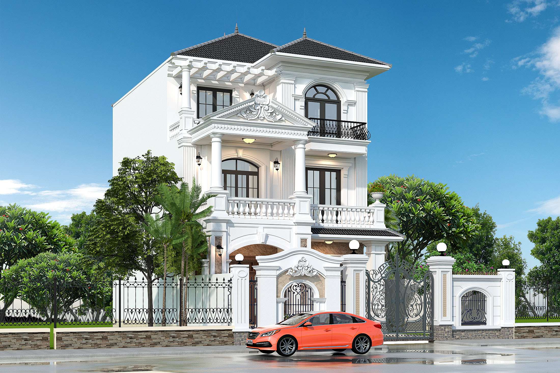 Mẫu nhà tân cổ điển 3 tầng sang trọng