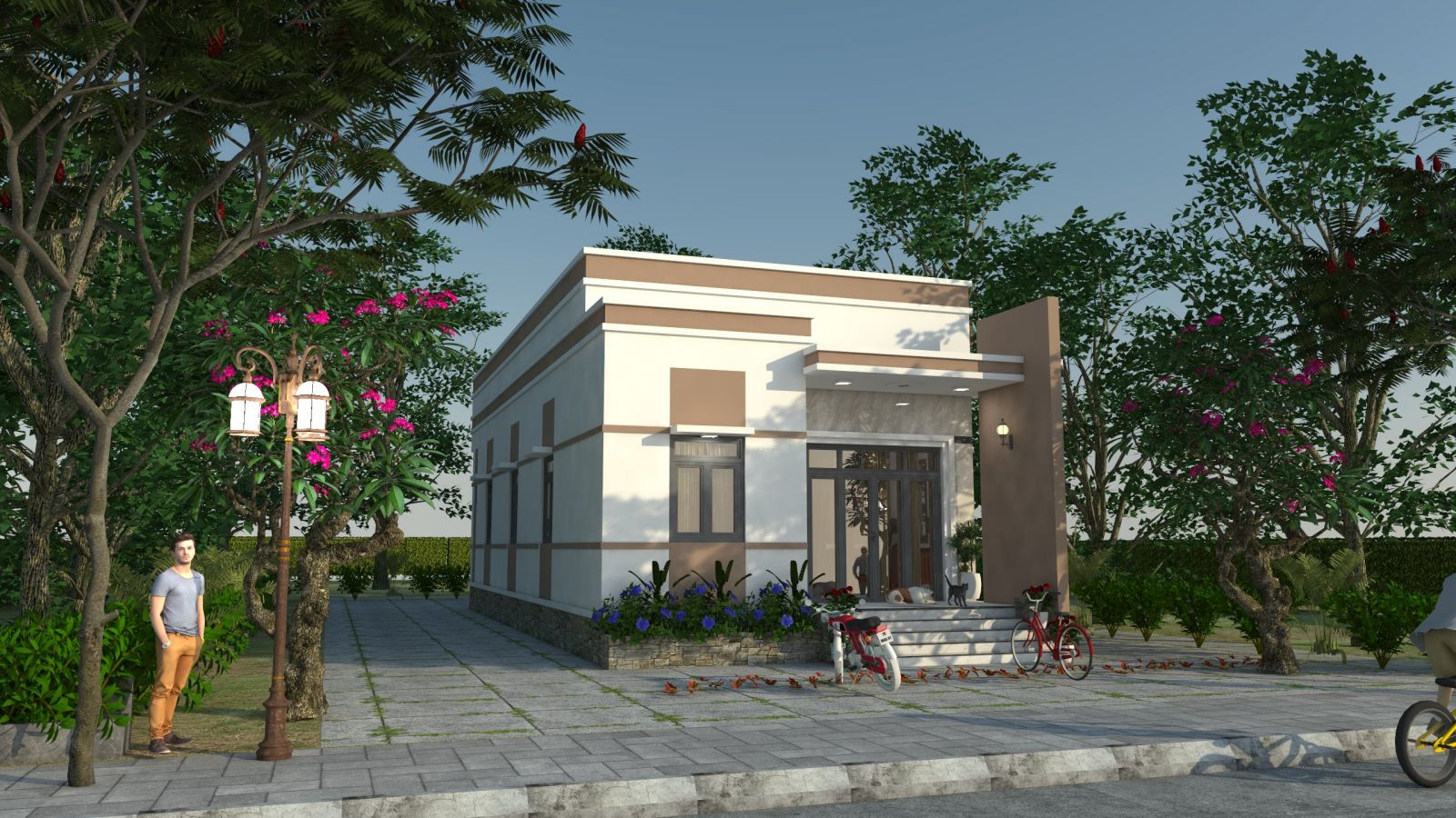 Nhà cấp 4 hai mặt tiền có lợi thế về ánh sáng