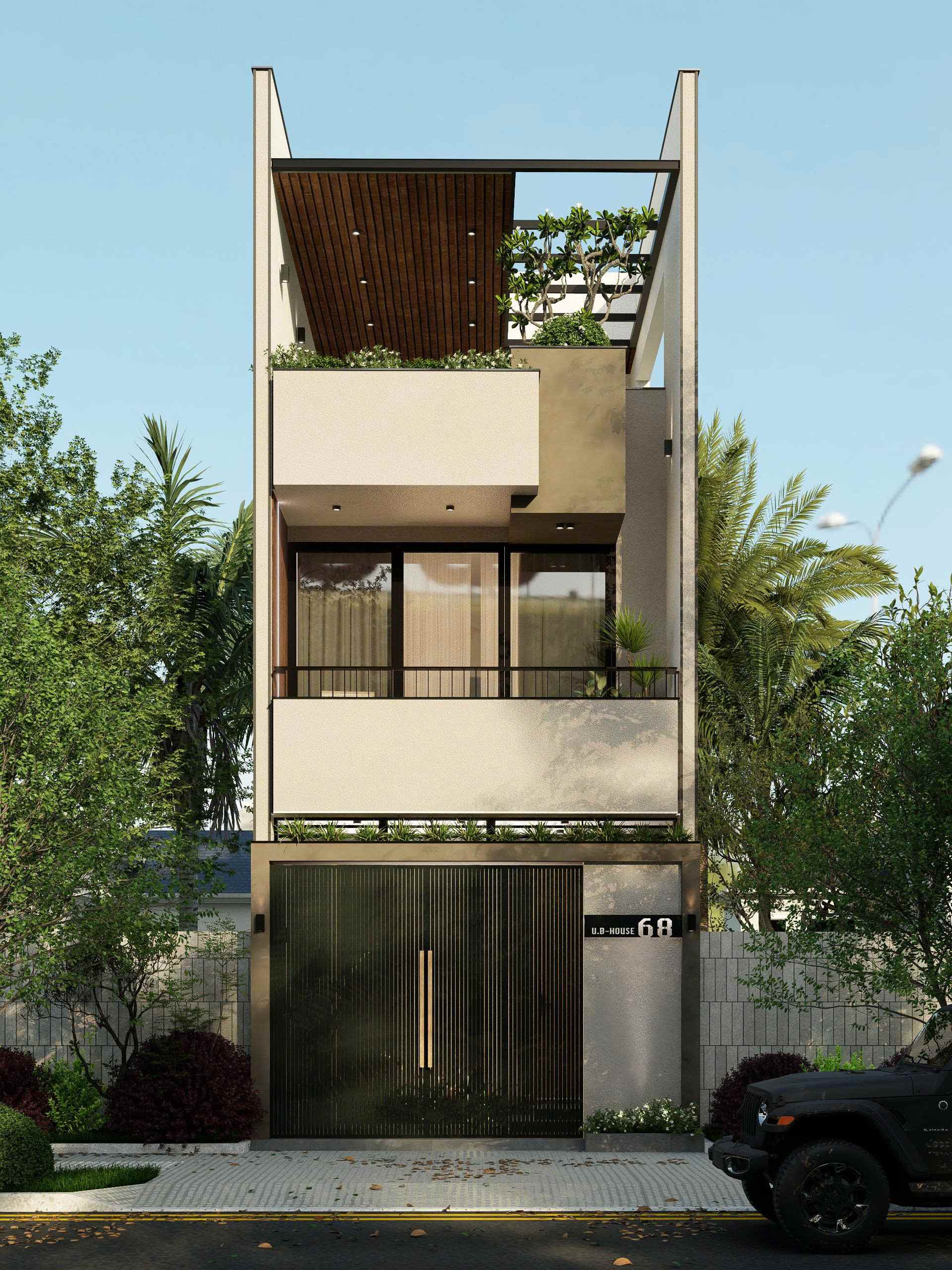 Kiến trúc tối giản, hài hòa với thiên nhiên xanh mát