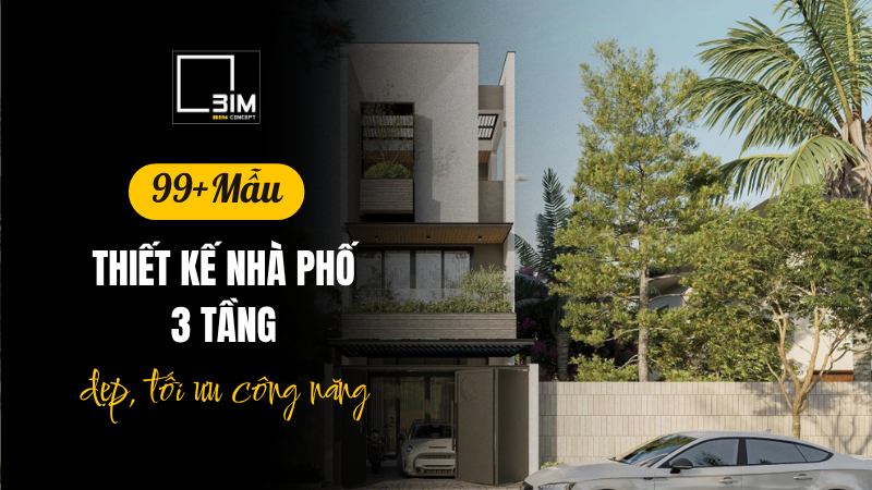 thiết kế nhà phố 3 tầng