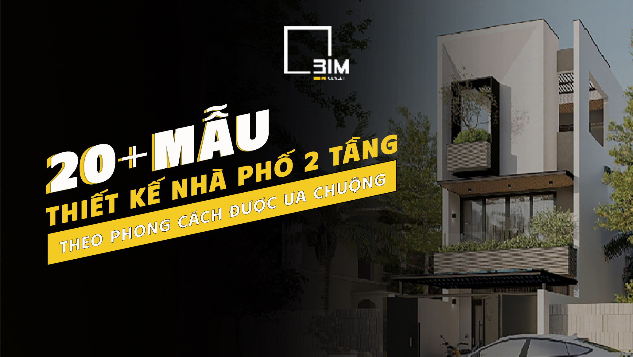 thiết kế nhà phố 2 tầng