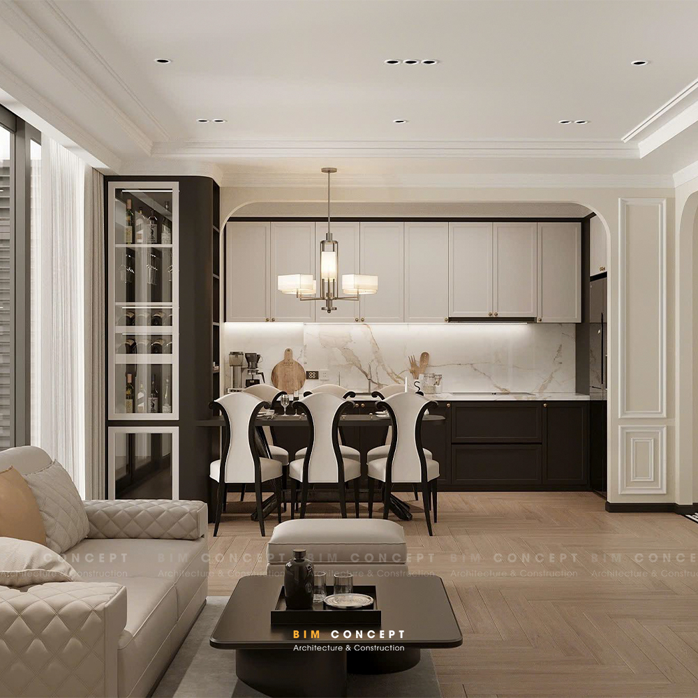 Nếu yêu thích vẻ đẹp sang trọng và tinh tế, phong cách tân cổ điển sẽ là lựa chọn phù hợp.