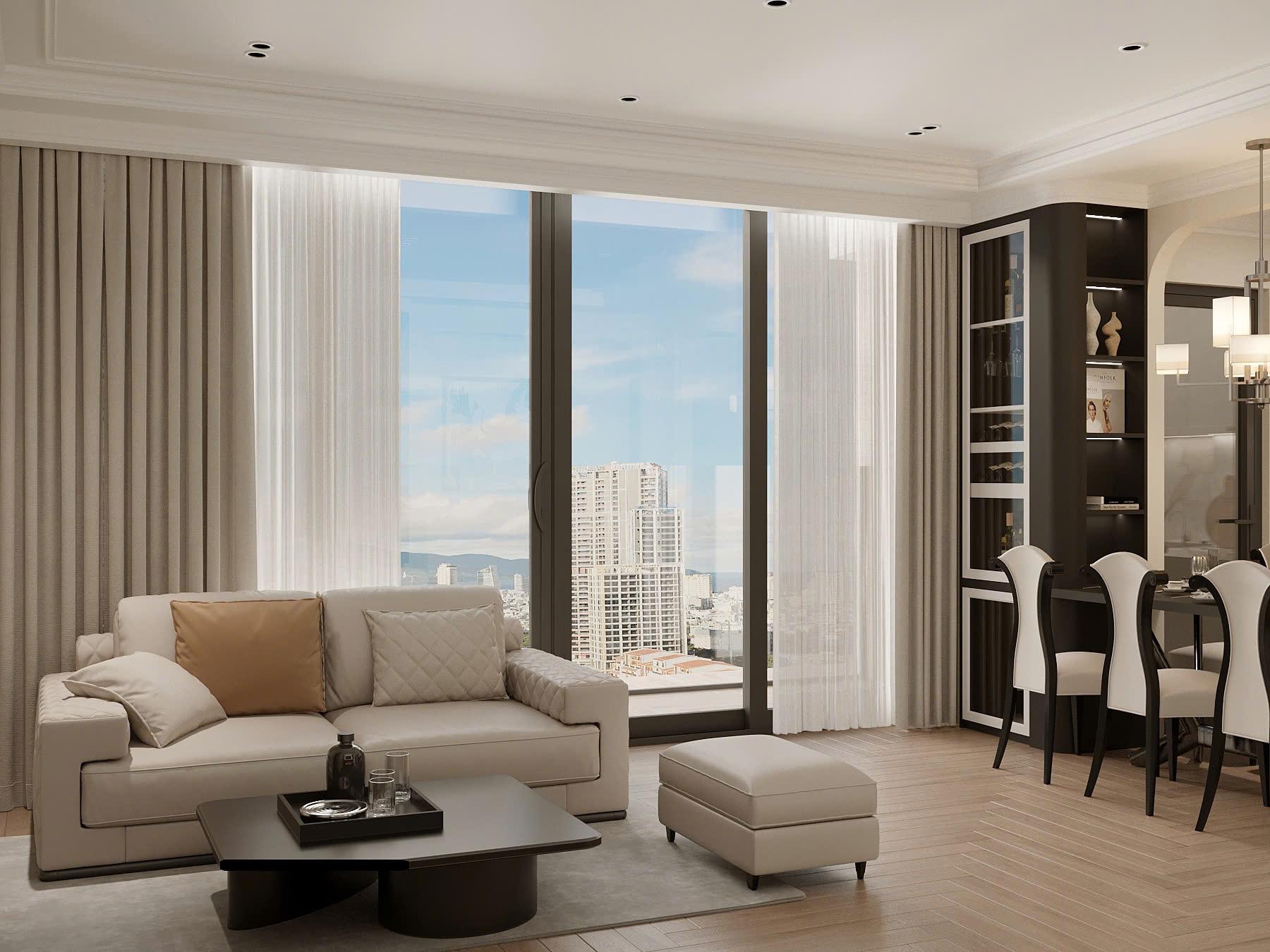 Decor phòng khách chung cư hiện đại