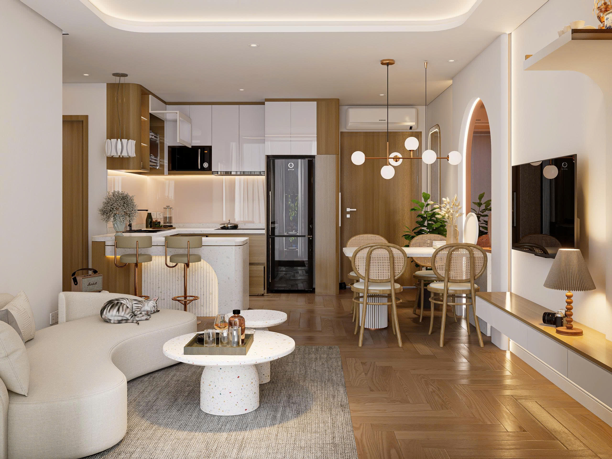 Decor nội thất phòng khách nhỏ theo hướng tối ưu không gian