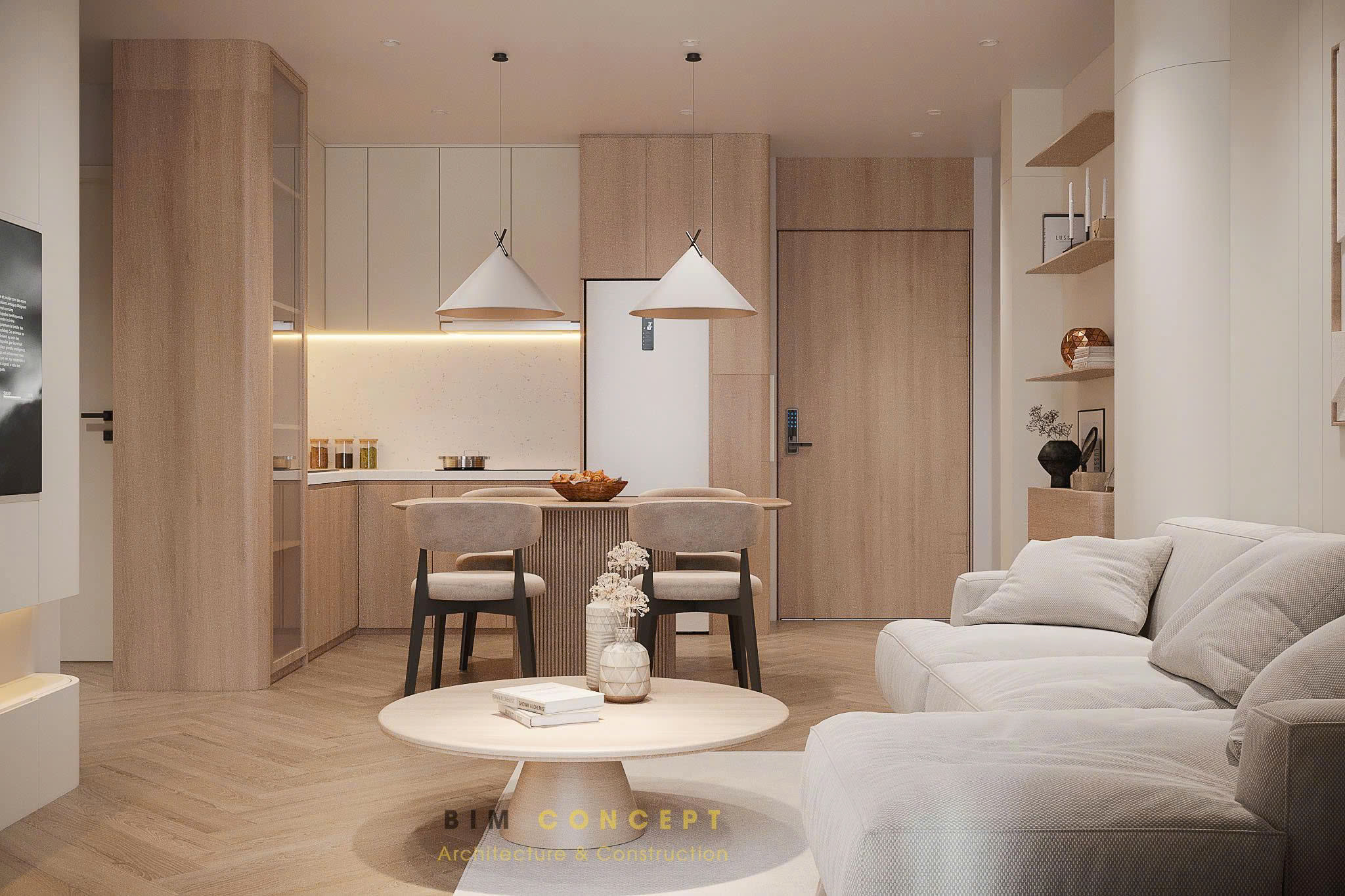 Thiết kế phong cách Minimalism thường hướng đến các đường nét gọn gàng