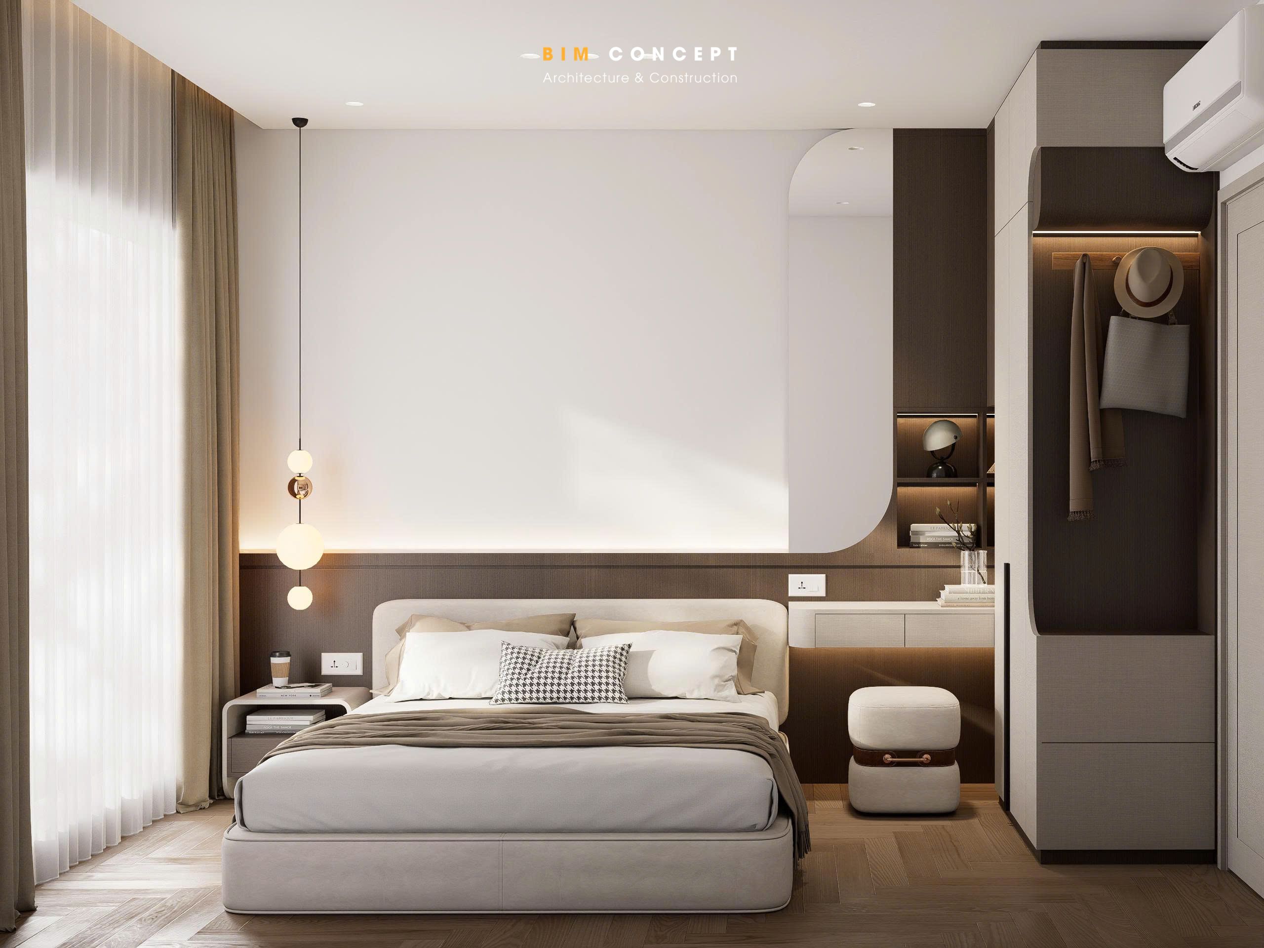 Thiết kế và thi công phòng ngủ 1 căn hộ Sun Ponte Resident