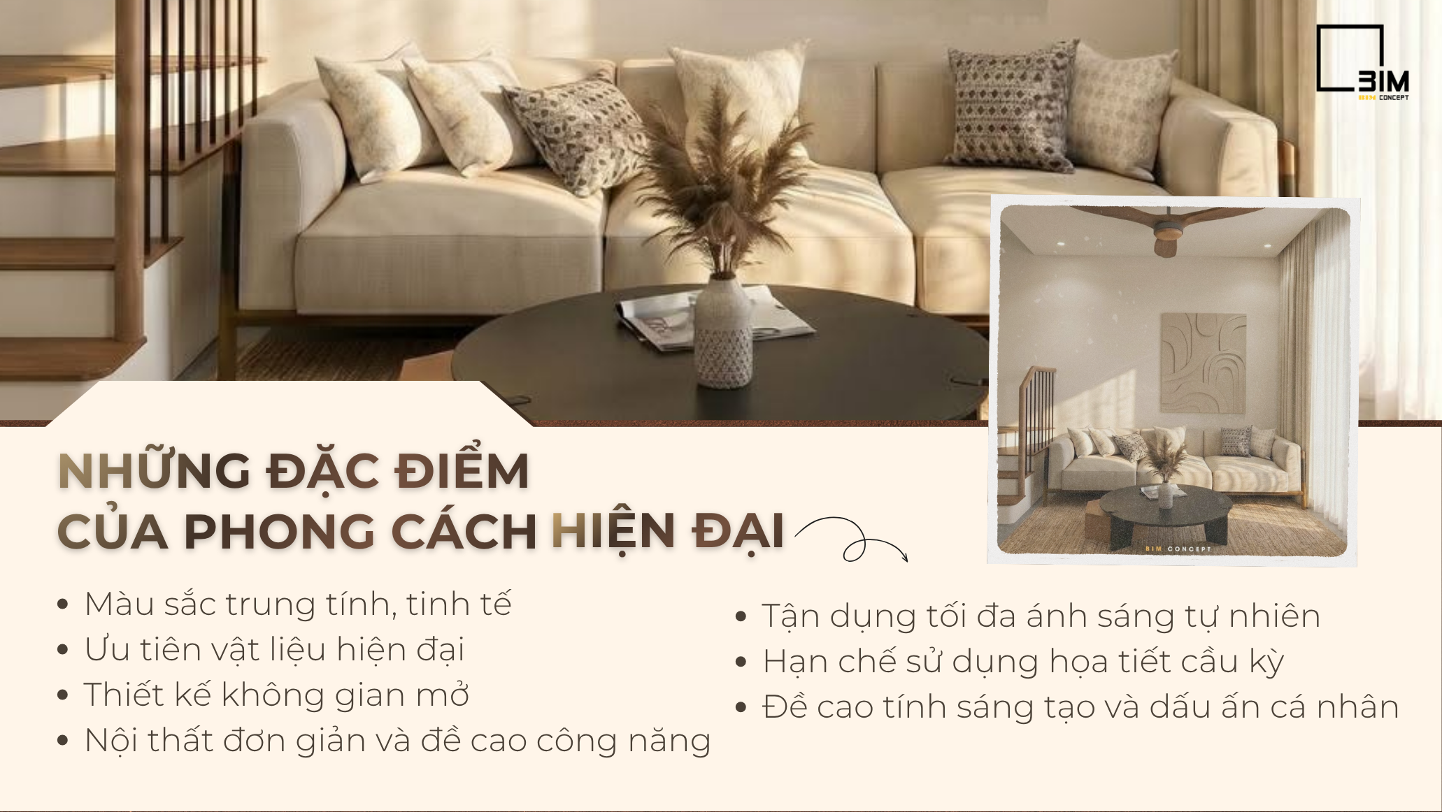 Những đặc điểm của phong cách hiện đại