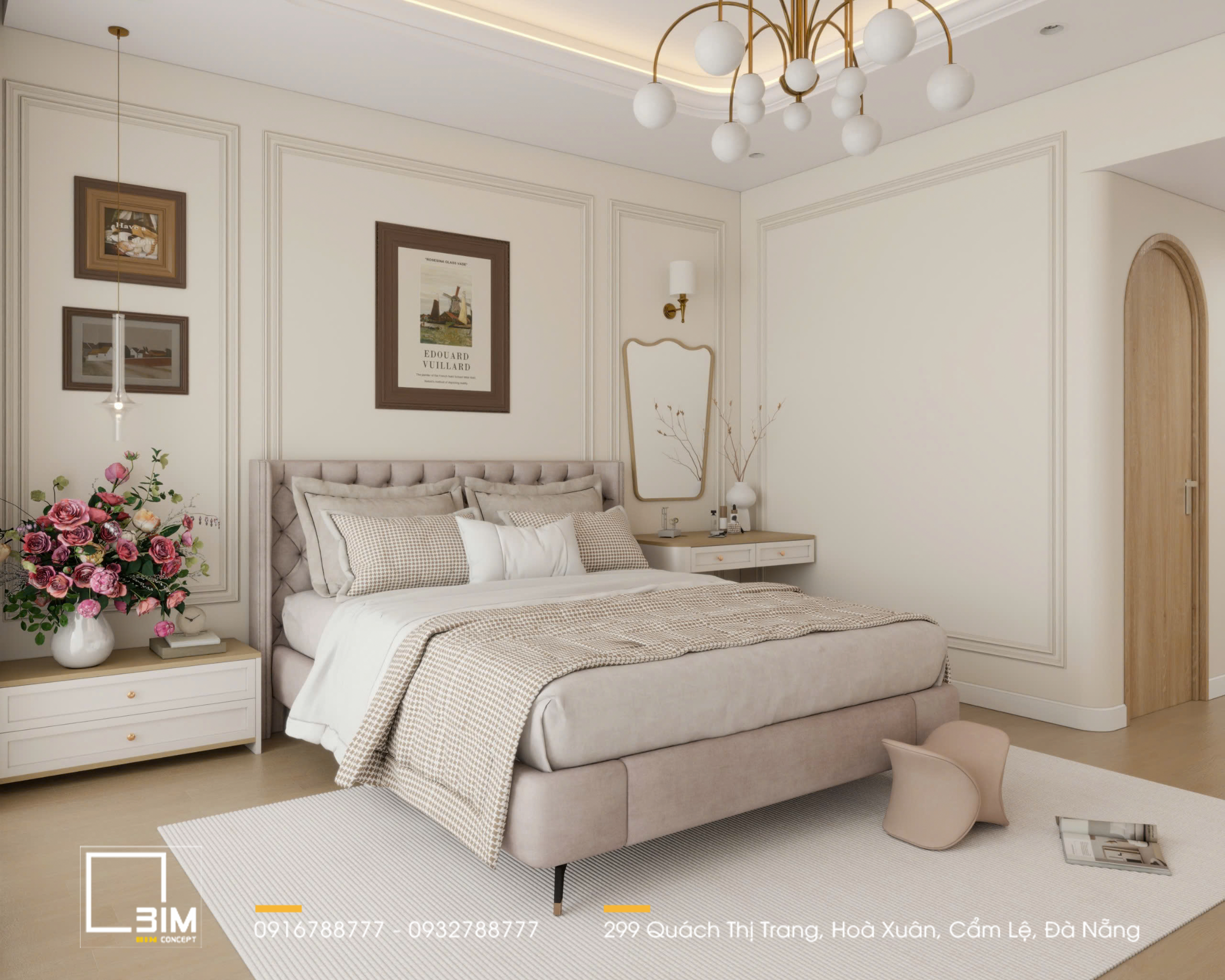 Phòng ngủ nhà phố 2 tầng Happy House
