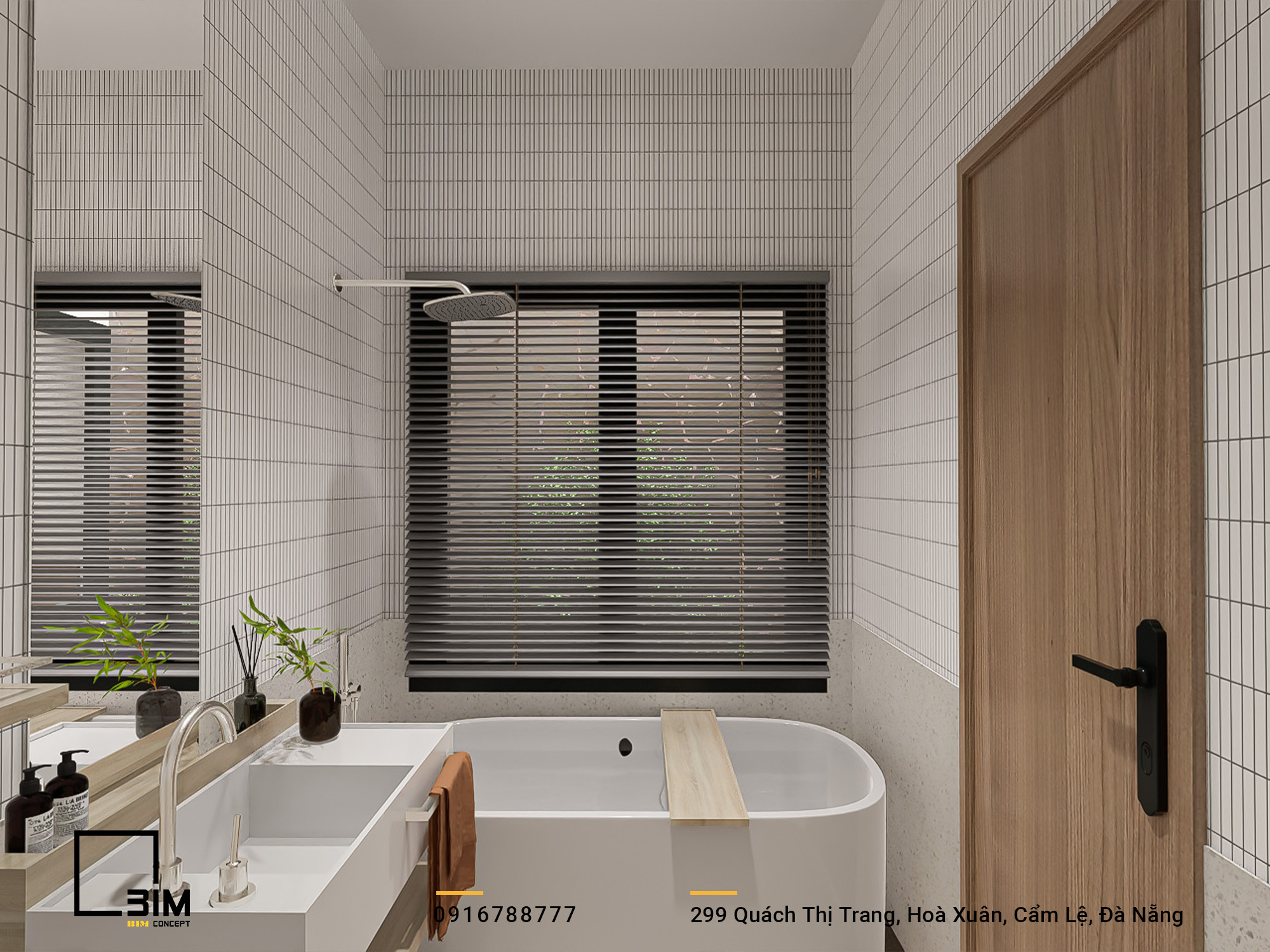 Phòng tắm là nơi thể hiện rõ nét tinh thần thư thái của phong cách Wabi Sabi