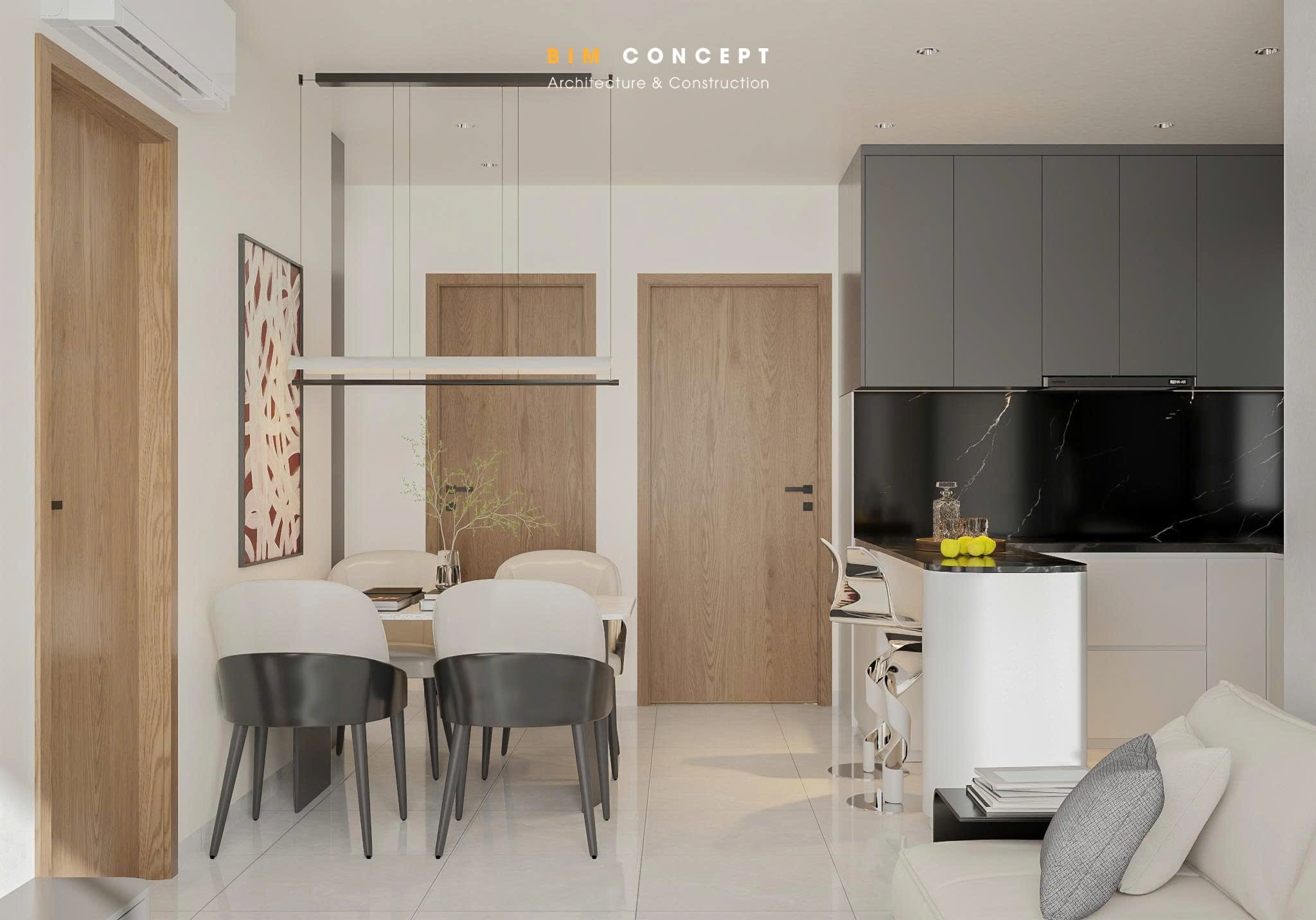 Các vật liệu hoàn thiện hiện đại đều có thể được ứng dụng linh hoạt trong phong cách hiện đại