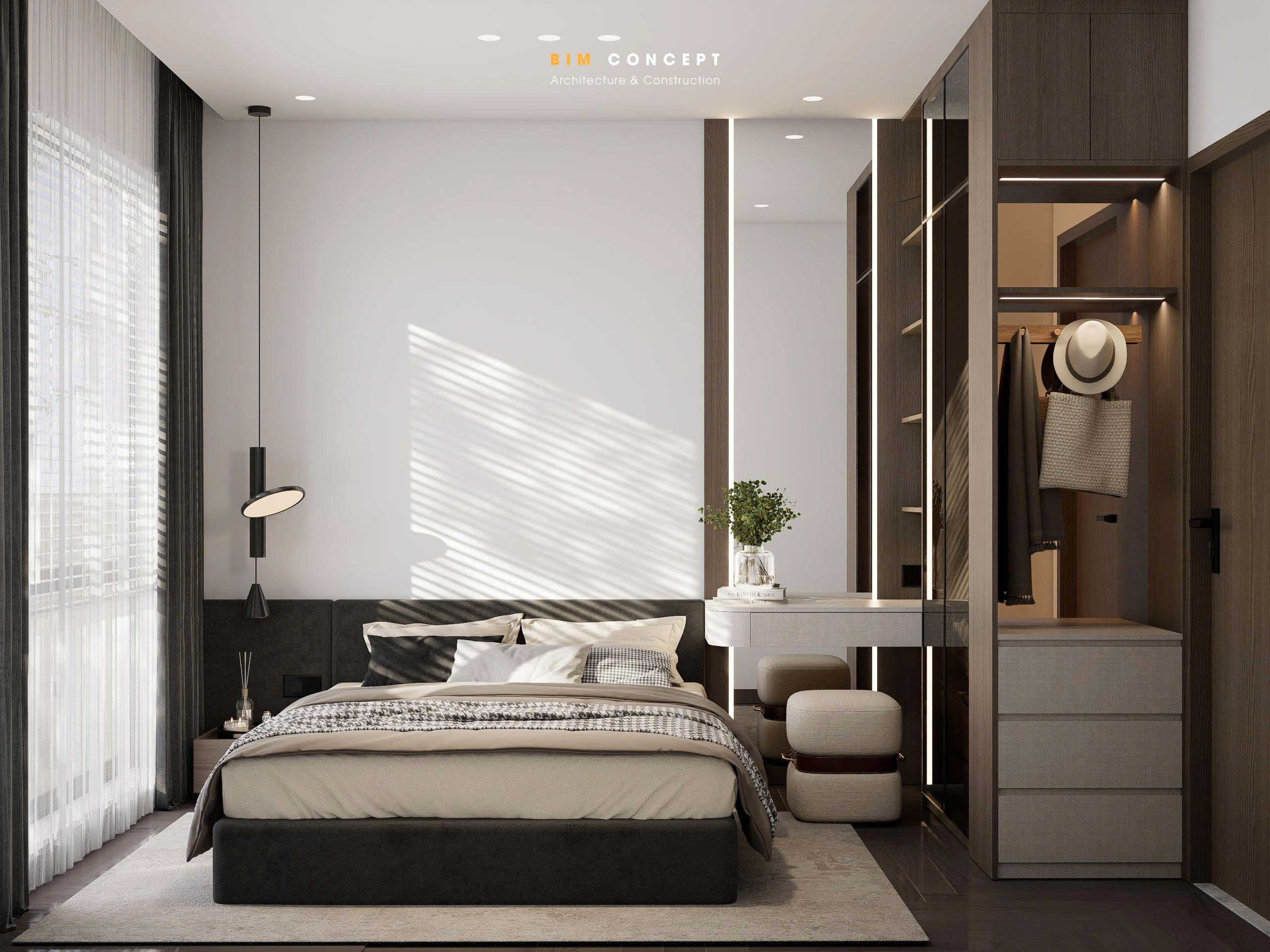 Thi công nội thất phòng ngủ Vista 01 loại B