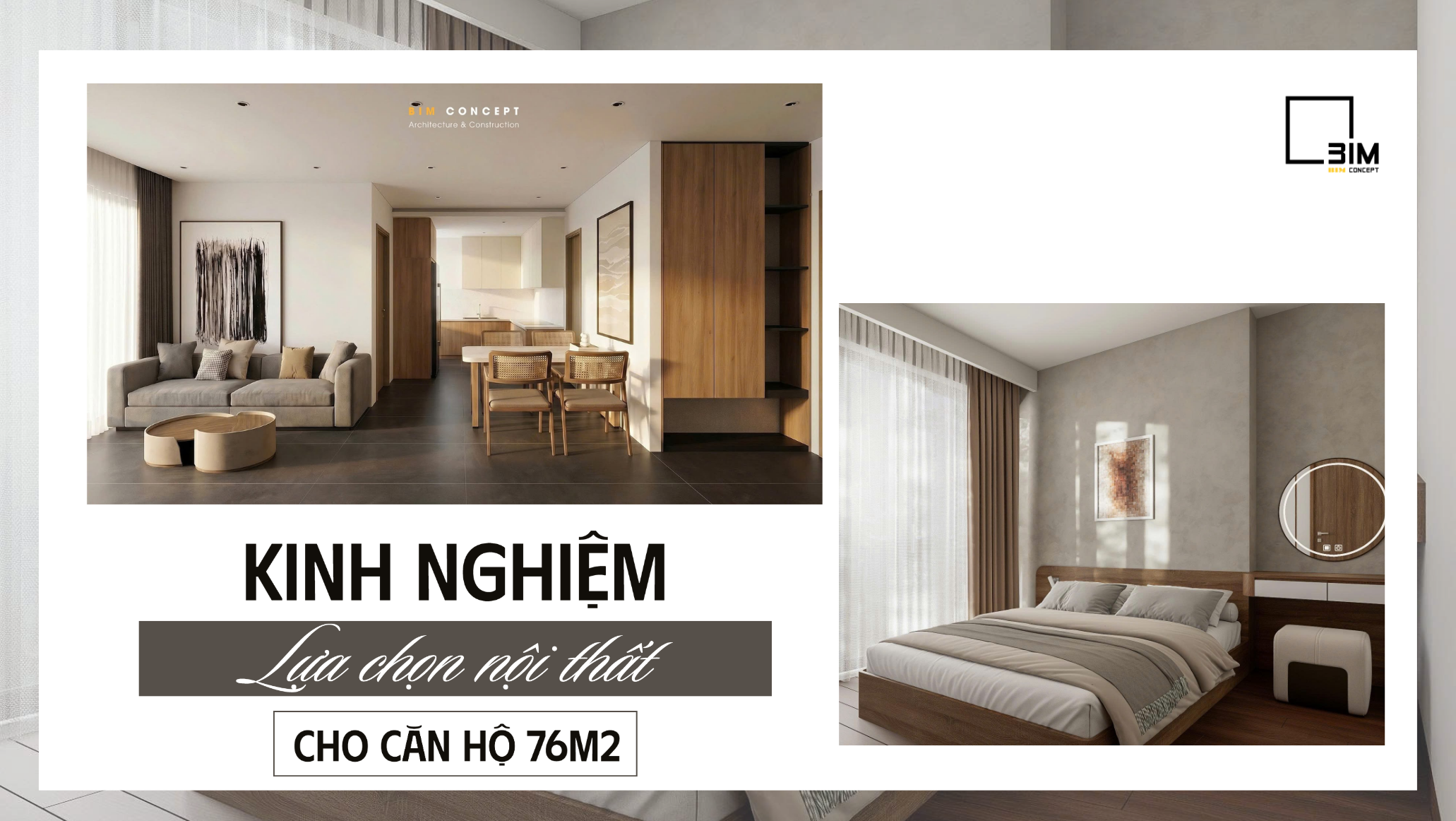 Kinh nghiệm lựa chọn nội thất cho căn hộ 76m2