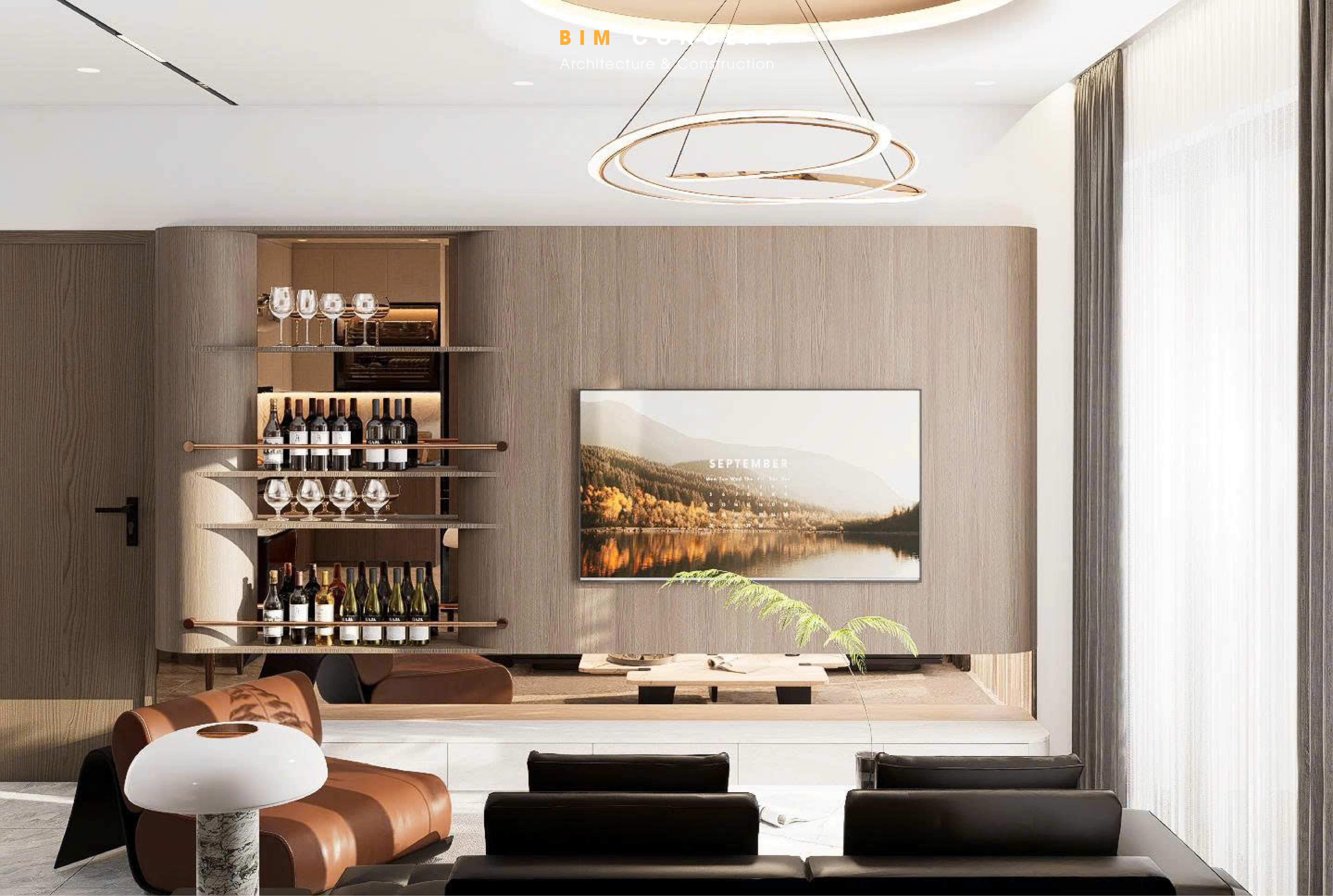 Thiết kế và thi công phòng khách căn hộ Vista Residence 76m2