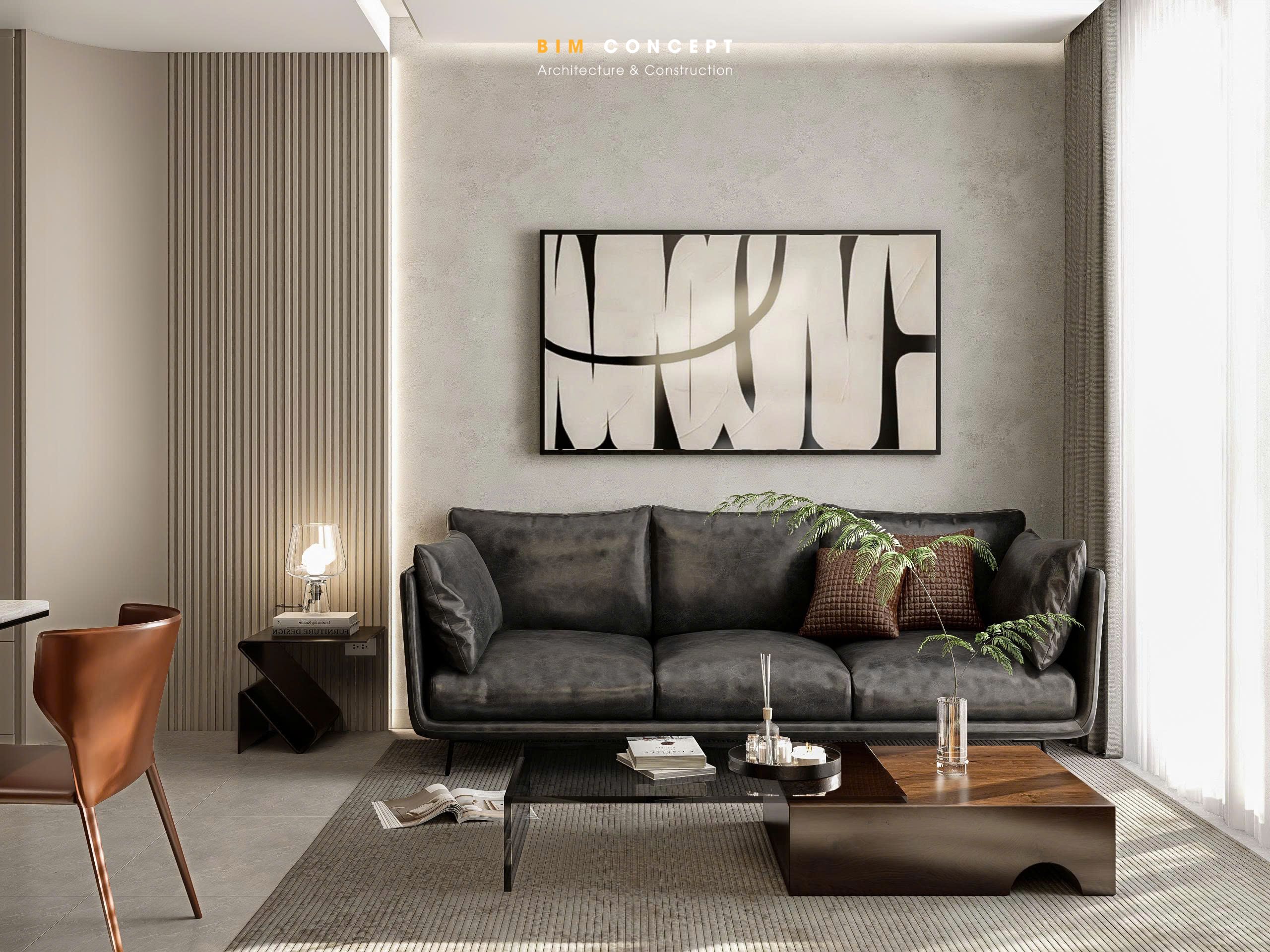 Thi công nội thất căn hộ Sun Cosmo Residence 2PN P1-1712B 70m2