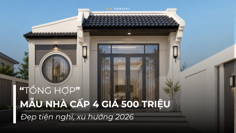 Mẫu nhà cấp 4 giá 500 triệu đẹp
