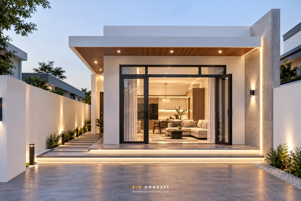 Mẫu nhà cấp 4 mái bằng giá 500 triệu