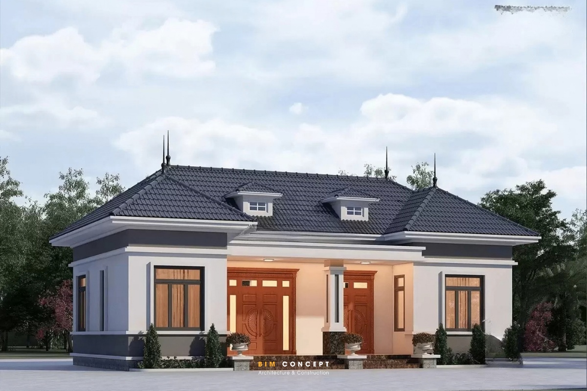 Mẫu nhà cấp 4 mái Thái giá 500 triệu