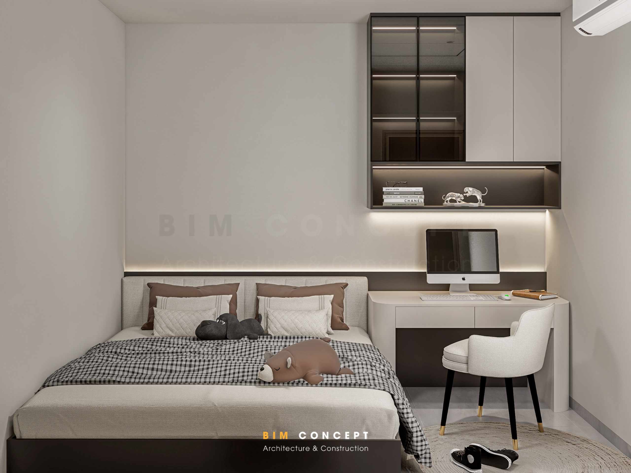 Thiết kế nội thất phòng ngủ 02 đơn giản