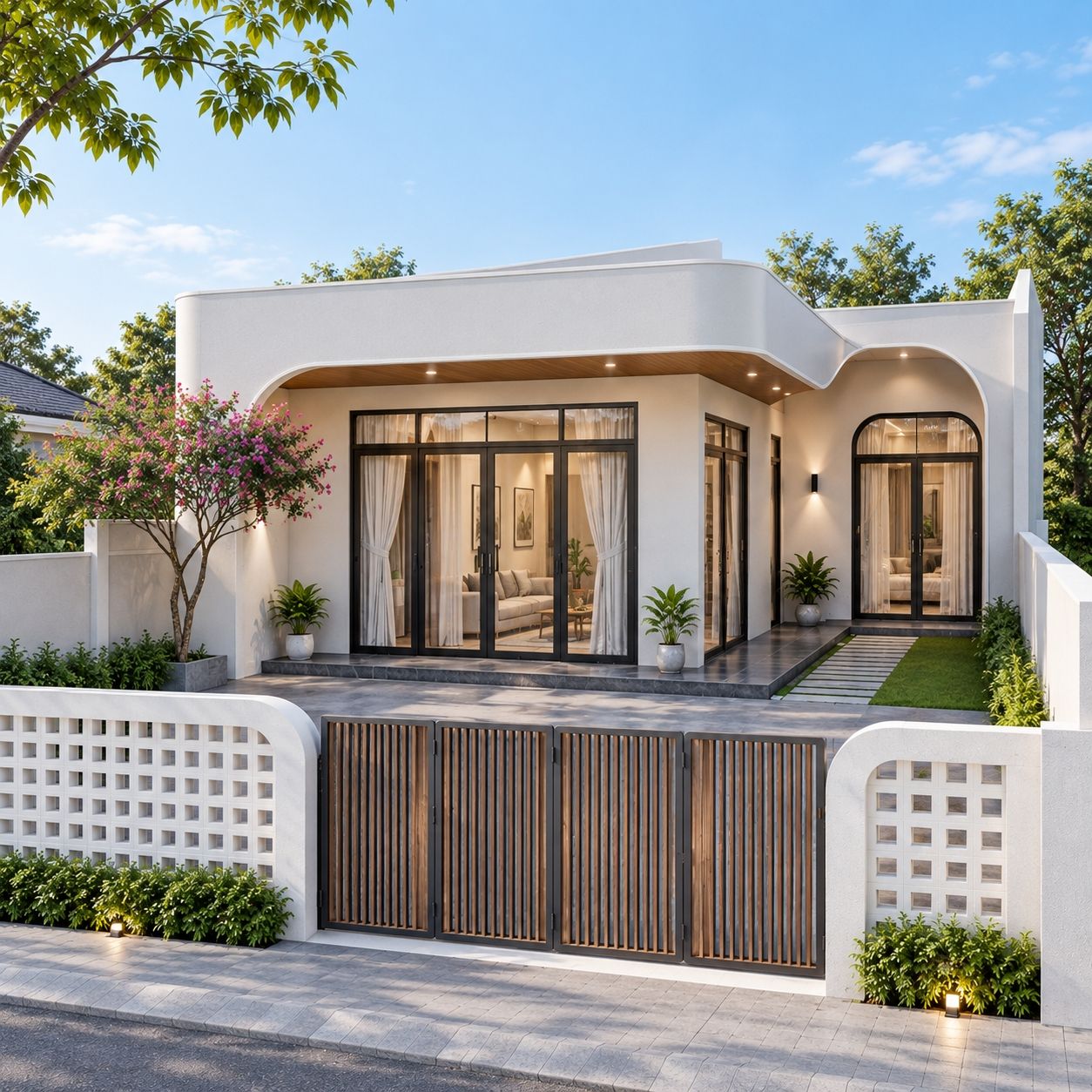 Mẫu nhà cấp 4 100m2 hiện đại