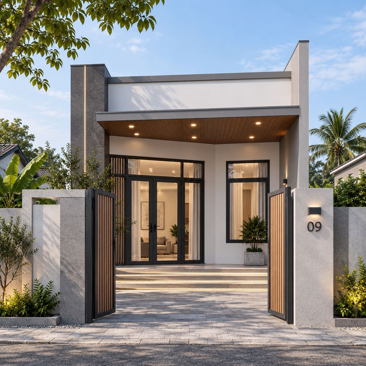 Mẫu nhà cấp 4 100m2 tối giản